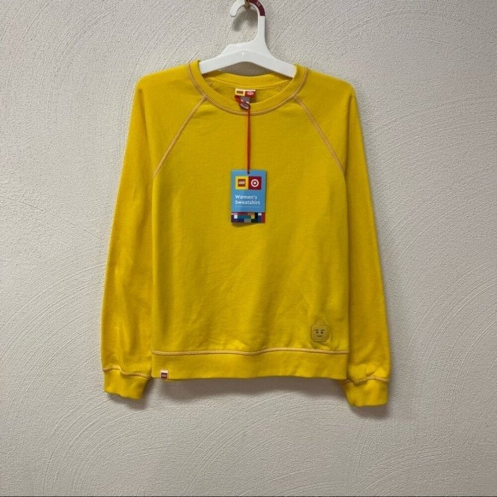 NWT Women’s Lego Mini-figure Yellow Sweatshirt Lego X Collection Target XS